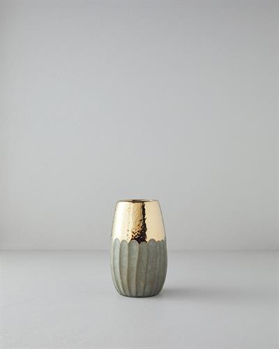 Megan Ваза Каменна керамика 16,5x33,5 см Златен