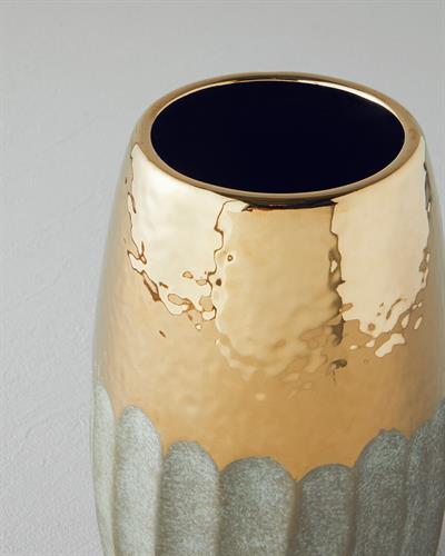 Megan Ваза Каменна керамика 16,5x33,5 см Златен