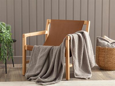 Mela Шал За Кресло Цвят На Камък, 120 X 170 Cm