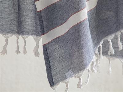 Merisa ПЕШТЕМАЛ Райета Памучен 90x150 cm Тъмно синьо