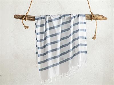 Merisa Пещемал на райе Памучен 90x150 cm Морскосин - Зелен.