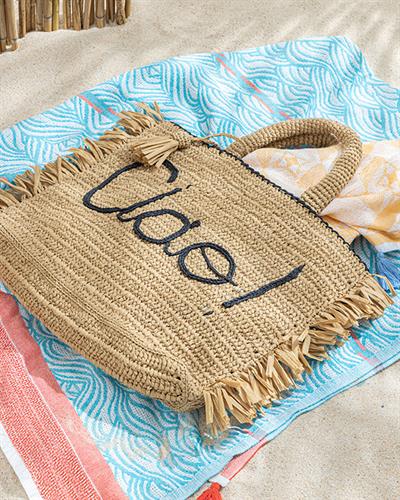 Merisa Чанта Дамски, Rafya, Черно, 45X35 Cm