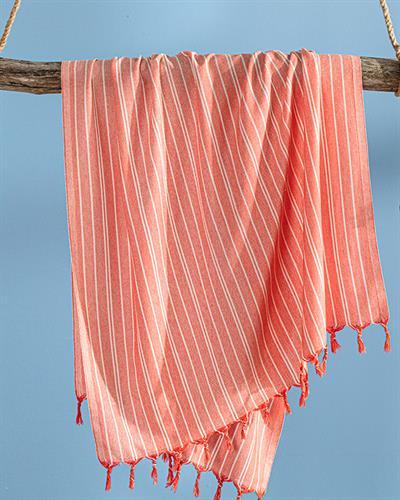 Merlin Пештемал На Райета, Памучен, Оранжево-Жълто, 90 X 160 Cm