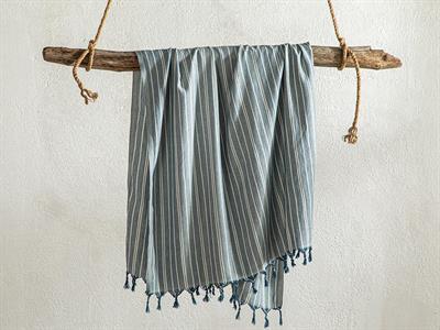 Merlin Пещемал на райе Памучен 90x160 cm Син