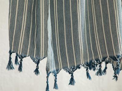 Merlin Пещемал на райе Памучен 90x160 cm Син