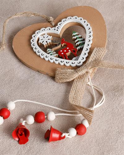 Merry Висящ Аксесоар Дървен 10x23 cm Шарен