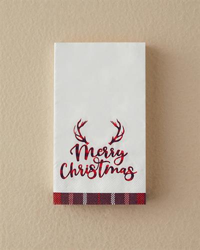 Merry Christmas Хартиени Салфетки 12 бр. Хартия 33x40 Червен