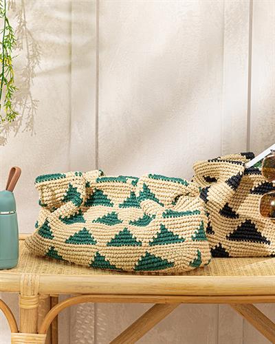 Merta Чанта Дамски, Rafya, Тъмно Зелено, 40 X 25 Cm