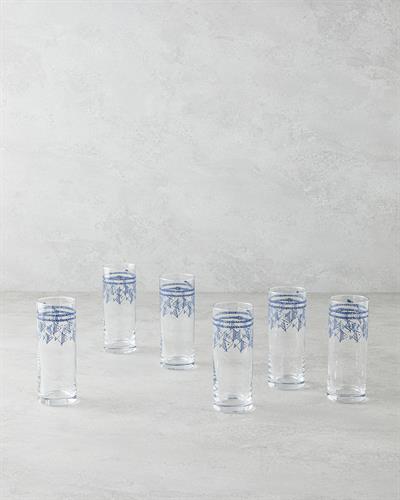 Mest Чаша 6 бр. Стъкло 195 мл Син