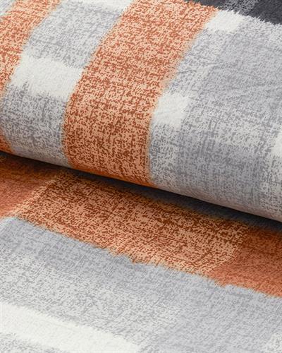 Meta Check Спален Комплект Единичен Лесно за гладене 160x220 см Теракота