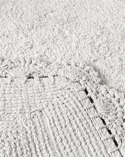 Mia Постелка За Баня Ко Памучен, Сиво, 60 X 90 + 40 X 60 Cm