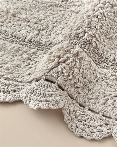 Mia Постелка За Баня Памучен, Бежово, 60 X 90 + 40 X 60 Cm