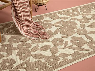 Miamor Килим Памучен, Бежово, 50 X 80 Cm