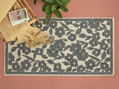 Miamor Килим Памучен, Сиво, 80 X 150 Cm