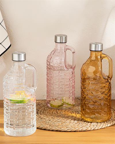 Micale Glass Bottle 1000 ml Pink