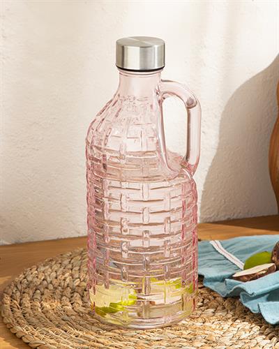 Micale Glass Bottle 1000 ml Pink