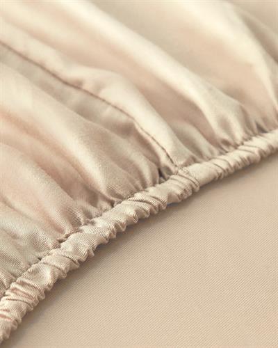 Micell Чаршаф С Ластик Двоен Памук Сатен 160x200 см Слонова кост
