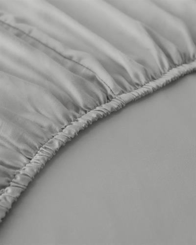 Micell Чаршаф С Ластик Кралски размер Памук Сатен 180x200 см Сребърен