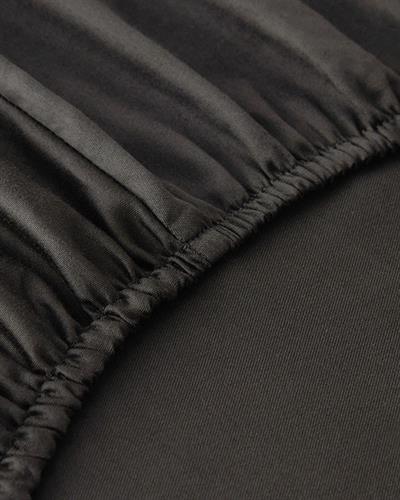 Micell Чаршаф С Ластик Кралски размер Памук Сатен 180x200 см Антрацит