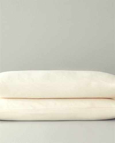 Micell Калъфка За Възглавница 2 бр. Памук Сатен 50x70 см Слонова кост