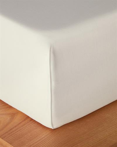 Micell Долен Чаршаф Кралски размер Памук Сатен 260x280 см Бял