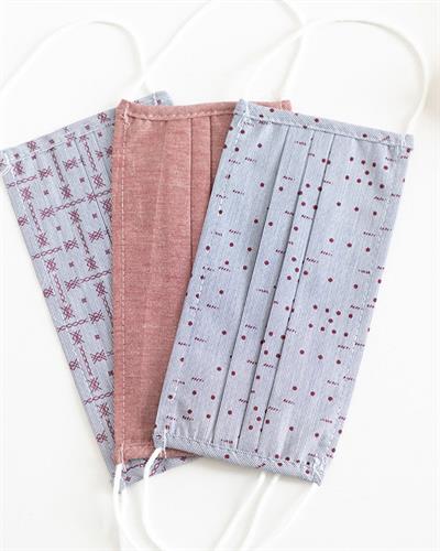 MICRO DESIGN Маска Плат Памук 9,5x18 см Червен