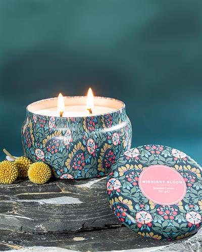 Midnight Bloom Scented Candle 227 gr Dark Blue