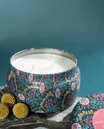 Midnight Bloom Scented Candle 227 gr Dark Blue