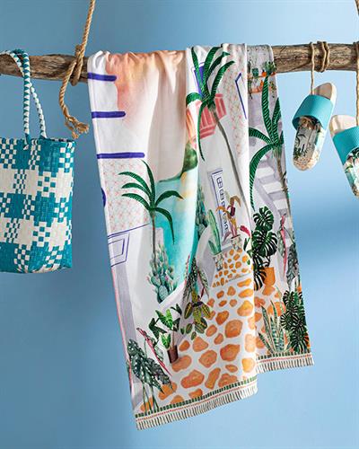 Mikanos Cotton Digital Printing Beach Towel 70x150 cm Colorful