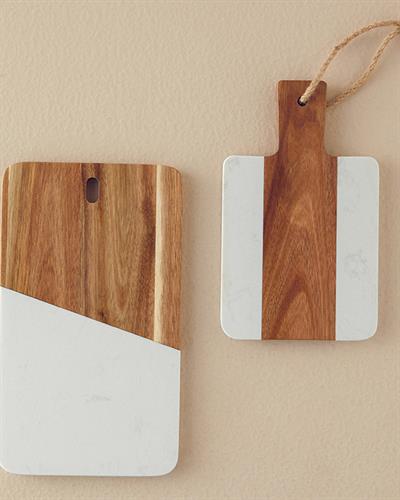 Mila Дъска За Предястия Мрамор 30x17,5 см Бял