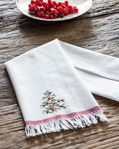 Milieu Кърпа За Сушене С ресни Памук 30x50 см Червен