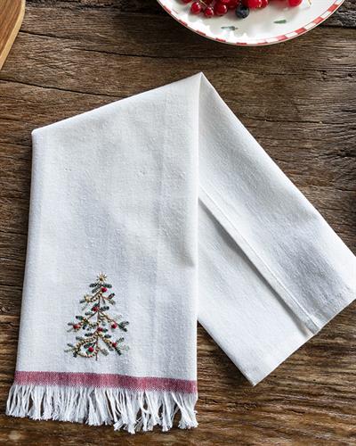 Milieu Кърпа За Сушене С ресни Памук 30x50 см Червен