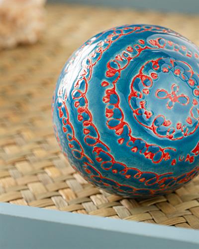 Milla Декоративен Предмет Порцелан, Синьо, 7,5 Cm