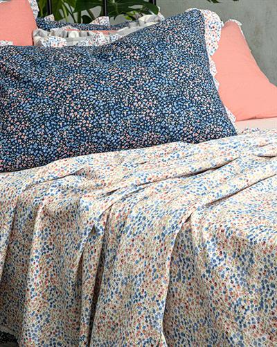 Millefleur Покривка Двоен Размер, Синьо, 200 X 220 Cm