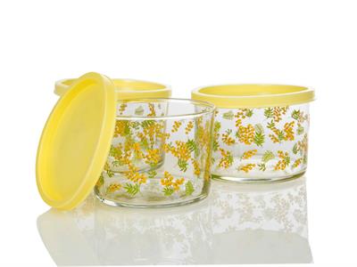 Mimosa КУТИЯ ЗА СЪХРАНЕНИЕ 3 бр. Cam 220 ml Yellow.