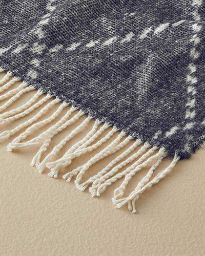 Mina Шал За Диван 130x170 см Черен