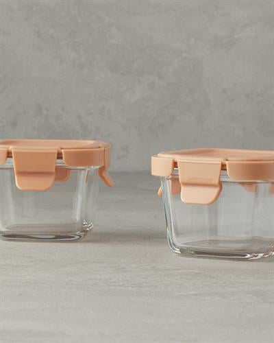 Mini Кутия За Съхранение 2 бр. Стъкло 160 мл Сьомга