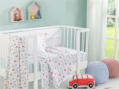 Mini Cars Бебешка Покривка Отпечатан, Синьо, 100 X 150 Cm