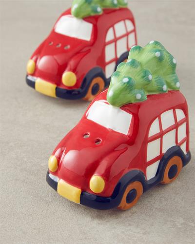 Mini Cars Солница И Пиперница 2 бр. Доломит 8 cm Червен