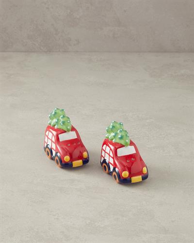 Mini Cars Солница И Пиперница 2 бр. Доломит 8 cm Червен