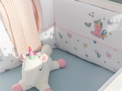 Mini Unicorn Бебешки Протектор За Матрак 40x200 см Розов