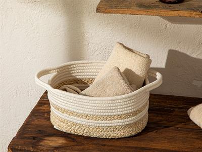 Miranda Кошница 27x19x14 см Бял