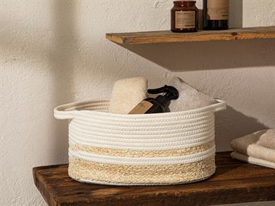 Miranda Кошница Бяло, 35X28X18 Cm