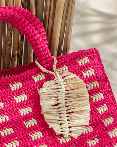 Mirena Чанта Дамски, Rafya, Розово, 33X30X10 Cm