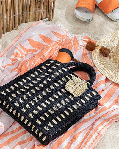 Mirena Чанта Дамски, Rafya, Черно, 33X30X10 Cm