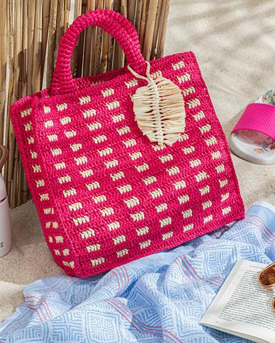 Mirena Чанта Дамски, Rafya, Розово, 33X30X10 Cm