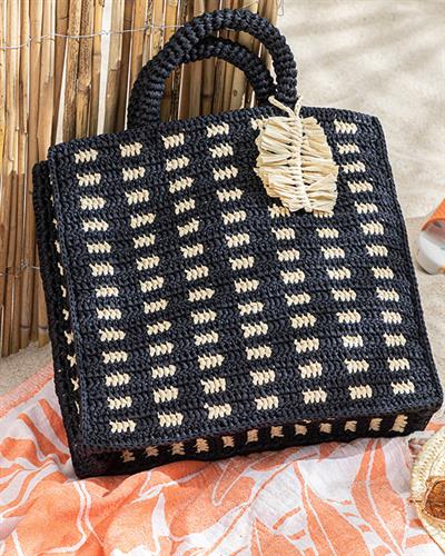 Mirena Чанта Дамски, Rafya, Черно, 33X30X10 Cm