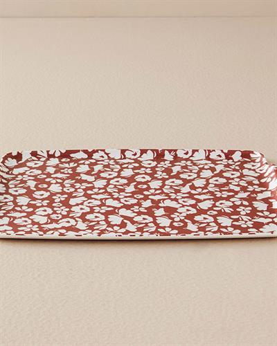 Miss Garden Тепсия Нехлъзгащ се Меламин 37x27 см Червен