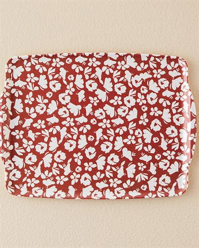 Miss Garden Тепсия Нехлъзгащ се Меламин 37x27 см Червен