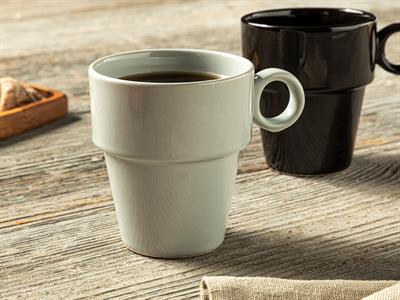 Misteri Чаша 2Бр., Керамика, Черно-Сиво, 280 Ml